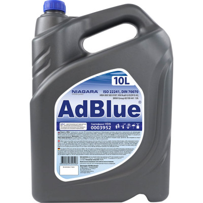 NIAGARA Жидкость AdBlue 10 л (мочевина) для систем SCR Евро 4/5/6 004008000012