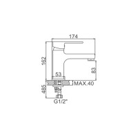 LEDEME Смеситель для умывальника Картридж д.35 L1030 89570