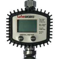 Маслораздаточный пистолет с электронным счетчиком литров и с жёстким наконечником LUBEWORKS 1781501