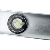 Алюминиевый уровень 2 глазка + 1 поворотный, 600 мм SANTOOL Рельс 050241-060