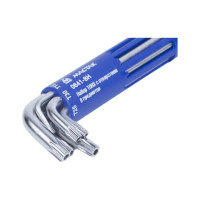 Набор Г-образных ключей TORX с отверстием Т10-Т50, 8шт МАСТАК 0641-8HB