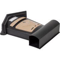 Почтовый ящик Цикл ЭЛИТ черный с бежевым 4607156366880