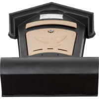 Почтовый ящик Цикл ЭЛИТ черный с бежевым 4607156366880