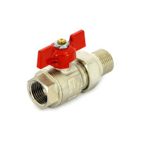 Полнопроходной кран НВ 1/2, бабочка Uni-Fitt 111T2000