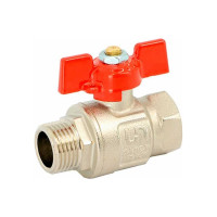 Полнопроходной кран НВ 1/2, бабочка Uni-Fitt 111T2000