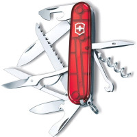 Швейцарский нож Victorinox Huntsman полупрозрачный красный 1.3713.T