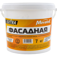 Водоэмульсионная краска Movatex EXTRA фасадная, 7 кг Т11934