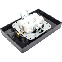 Розетка Bylectrica 2-местная СУ с заз.конт., серия СТИЛЬ, графит, РС16-313 графит