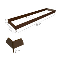 Готовая грядка Delta-Park GX 0.70х2.85 м, коричневая 30020GX_70275Br