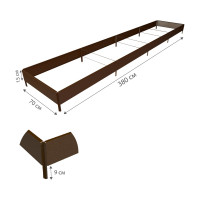 Готовая грядка Delta-Park GX 0.7х3.8 м, коричневая 30020GX_70370Br