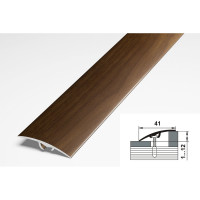 Порог разноуровневый алюминиевый (41 мм; 0.9 м; декоративный; венге) Лука УТ000000438