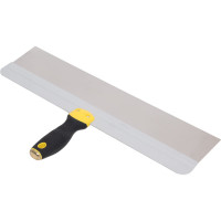 Фасадный нержавеющий шпатель FIT Профи, прорезиненная ручка с металлическим бойком 450 мм 06447