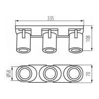 Настенно-потолочный спот KANLUX LAURIN EL-3I W/ 29124