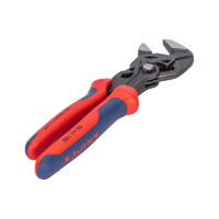 Переставные клещи-ключ Knipex 180 мм, 40 мм (1 1/2"), серые, 2К ручки, KN-8602180SB