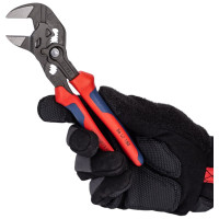 Переставные клещи-ключ Knipex 180 мм, 40 мм (1 1/2"), серые, 2К ручки, KN-8602180SB