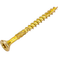 Саморез INFIX 4х45, 500 шт., для дерева, с фрезой, потайной, желтый цинк, TX20 66088