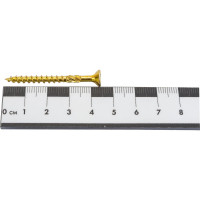 Саморез INFIX 4х45, 500 шт., для дерева, с фрезой, потайной, желтый цинк, TX20 66088