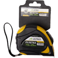 Рулетка ULTIMA AutoLock, 7,5 м х 25 мм, обрез корпус, автоматическая фиксация, 131023