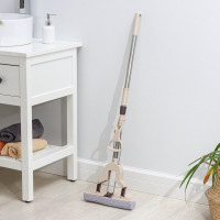 Швабра Доляна PVA со складным отжимом, стальной составной черенок 27х6х100 125 см 3566084