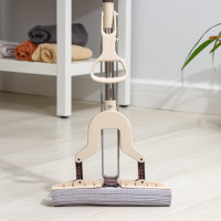 Швабра Доляна PVA со складным отжимом, стальной составной черенок 27х6х100 125 см 3566084