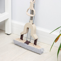 Швабра Доляна PVA со складным отжимом, стальной составной черенок 27х6х100 125 см 3566084