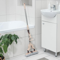 Швабра Доляна PVA со складным отжимом, стальной составной черенок 27х6х100 125 см 3566084