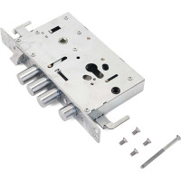 Врезной замок без ручек для металлических дверей Аллюр (правый; автоматический; без цилиндрового механизма) 7935