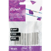 Кабельная медная луженая гильза duwi под опрессовку ГМЛ-6-4, 10 шт./упаковка, 26782 9