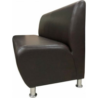 Секция дивана Мягкий офис Классик двухместная коричневая КЛ603КОР