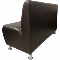 Секция дивана Мягкий офис Классик двухместная коричневая КЛ603КОР