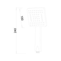 Лейка для душа Melodia della vita LUXE квадрат 1 функция, 100x100 мм, хром 34347