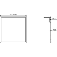 Светодиодная панель ЭРА SPL-510-S-65K-040 40Вт 6500К 3420Лм IP40 595х595х8 серебро без драйвера Б0048924