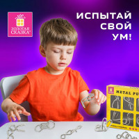 Головоломки металлические ЗОЛОТАЯ СКАЗКА уровень сложности ЛЮБИТЕЛЬ 6 шт. 662088