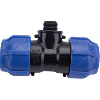 Компрессионный переходной тройник VALFEX ПНД, с наружной резьбой, 32-1/2"-32 1210023201232