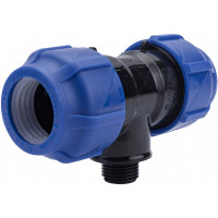 Компрессионный переходной тройник VALFEX ПНД, с наружной резьбой, 32-1/2"-32 1210023201232