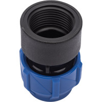 Компрессионная соединительная муфта VALFEX ПНД, с внутренней резьбой, 25x1" 121001225100