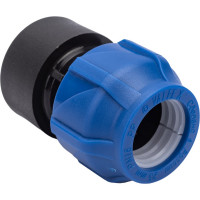 Компрессионная соединительная муфта VALFEX ПНД, с внутренней резьбой, 25x1" 121001225100