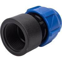 Компрессионная соединительная муфта VALFEX ПНД, с внутренней резьбой, 25x1" 121001225100