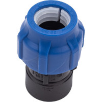 Компрессионная соединительная муфта VALFEX ПНД, с внутренней резьбой, 20x1/2" 121001220012