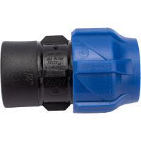 Компрессионная соединительная муфта VALFEX ПНД, с внутренней резьбой, 20x1/2" 121001220012