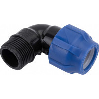 Компрессионный отвод VALFEX ПНД, с наружной резьбой, 20x3/4" 1210012420034