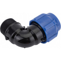 Компрессионный отвод VALFEX ПНД, с наружной резьбой, 20x3/4" 1210012420034