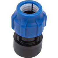 Компрессионная соединительная муфта VALFEX ПНД, с внутренней резьбой, 20x3/4" 121001220034