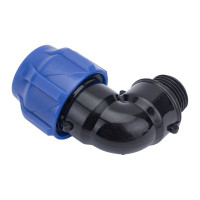 Компрессионный отвод VALFEX ПНД, с наружной резьбой, 20x1/2" 1210012420012