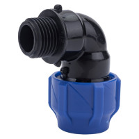 Компрессионный отвод VALFEX ПНД, с наружной резьбой, 20x1/2" 1210012420012