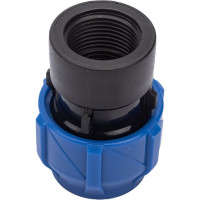 Компрессионная соединительная муфта VALFEX ПНД, с внутренней резьбой, 25x3/4" 121001225034