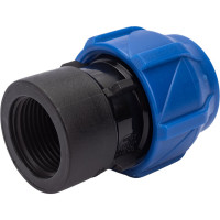 Компрессионная соединительная муфта VALFEX ПНД, с внутренней резьбой, 25x3/4" 121001225034