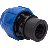 Компрессионная соединительная муфта VALFEX ПНД, с внутренней резьбой, 25x1/2" 121001225012