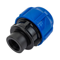 Компрессионная соединительная муфта VALFEX ПНД, с внутренней резьбой, 32x1/2" 121001232012