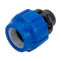 Компрессионная соединительная муфта VALFEX ПНД, с внутренней резьбой, 32x1/2" 121001232012